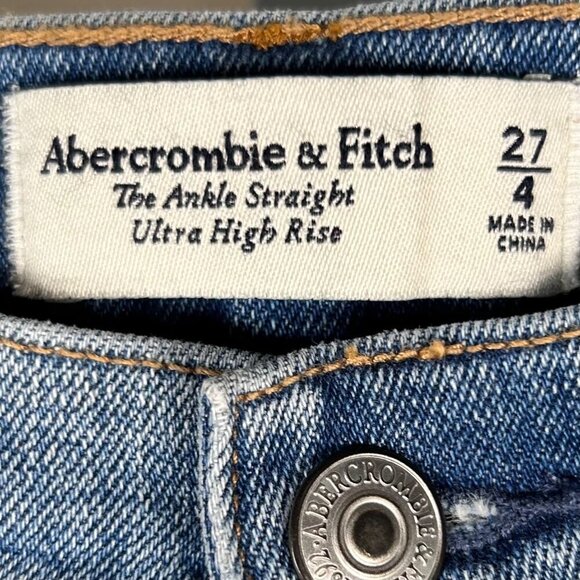 Abercrombie & Fitch The Ankle Straight Ultra High Rise Size 27 Jean Women - Picture 3 of 5